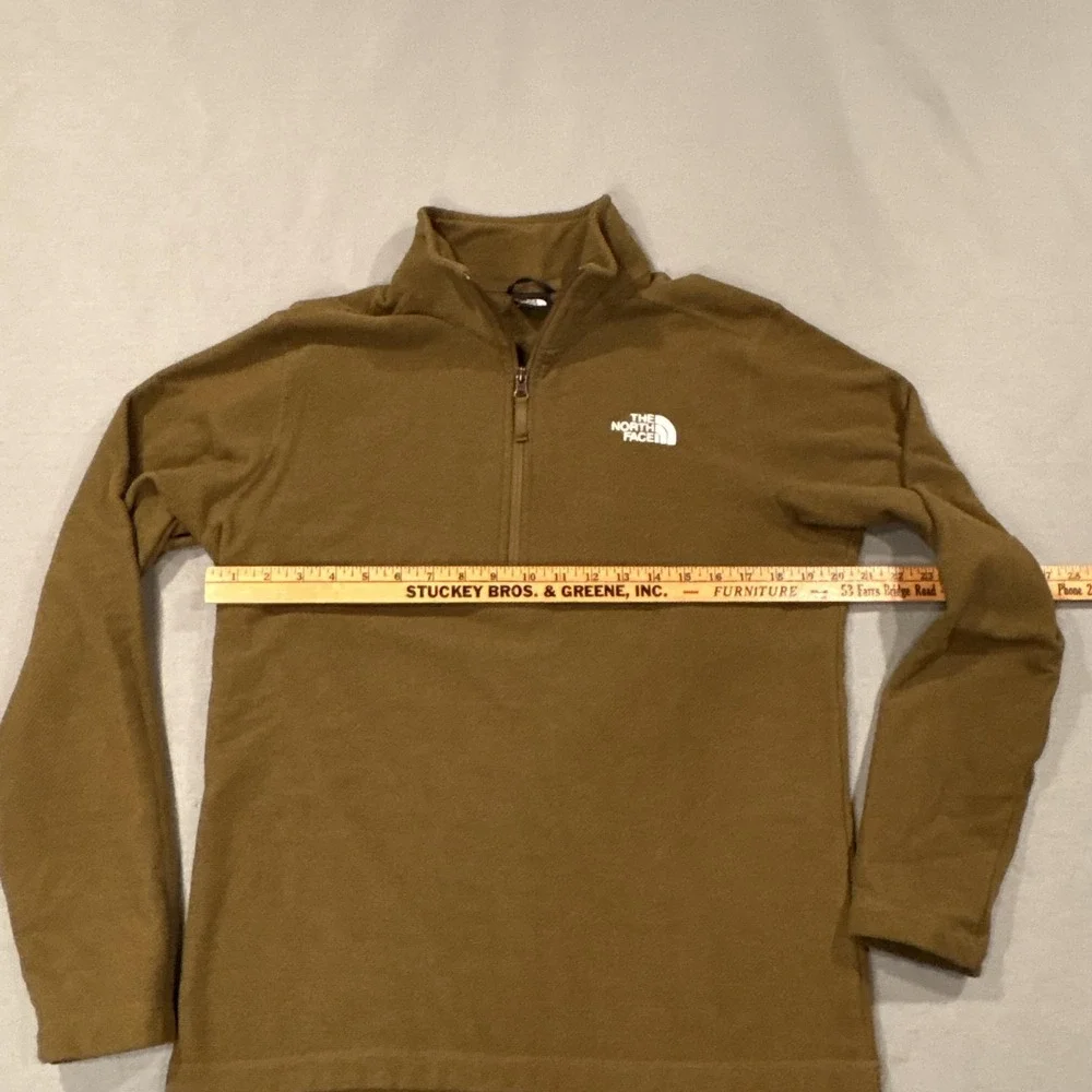The‎ North Face Sweater Men Medium Brown Waffle Knit 1/4 Zip Pullover Hiking